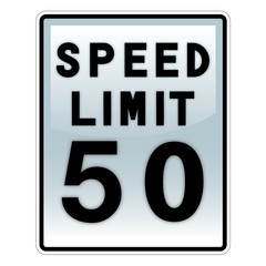 speed limit road and traffic sign