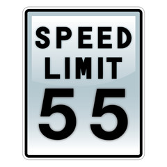 speed limit road and traffic sign