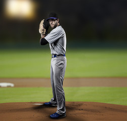Obraz premium Pitcher Baseball Player