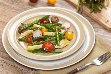 Roasted Asparagus and Artichoke Salad