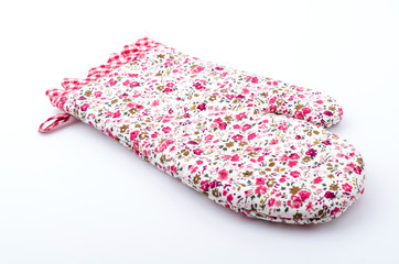 Oven glove isolated white background