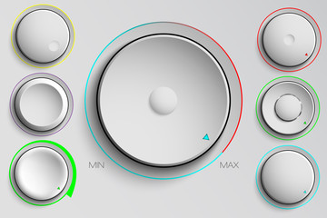 buttons, volume control