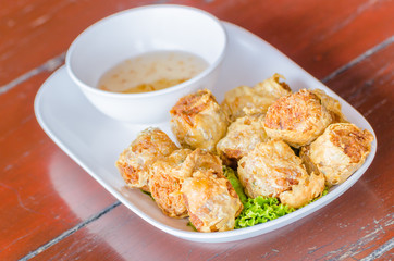 Fried crab shell
