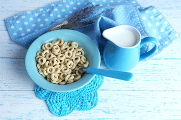 Homemade yogurt and delicious  cereals in bowl