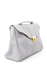 Naklejka premium Woman leather bag isolated white background