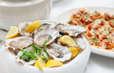 Fresh oysters close-up © Kondor83