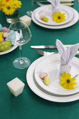 Beautiful holiday Easter table setting