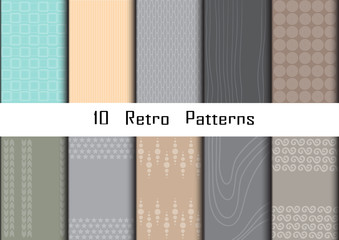 Retro patterns collection  for making wallpapers.