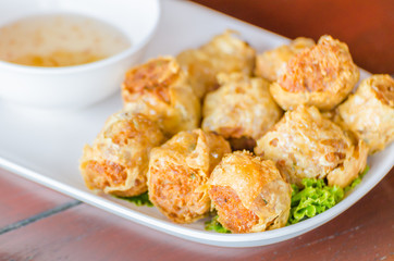 Fried crab shell