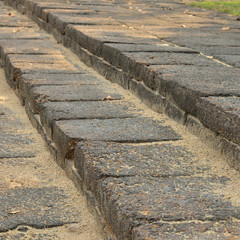 floor made of laterite stone