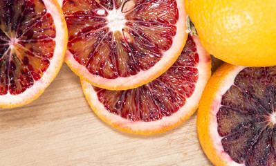 Blood Oranges on wood