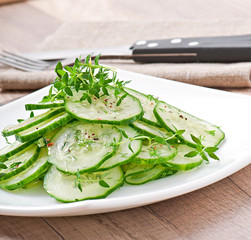 Fresh cucumber salad