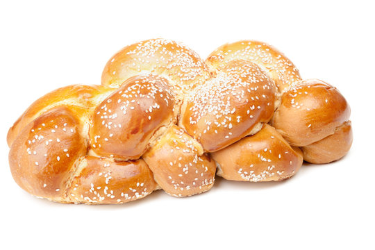 Light braided challah with seeds