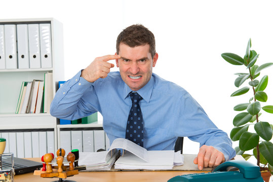 angry businessman