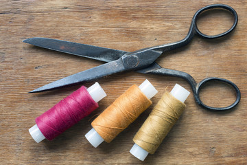 scissors and threads