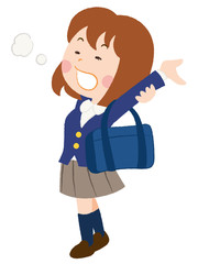 帰宅部　女性　イラスト