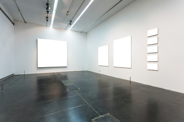 empty frames in museum