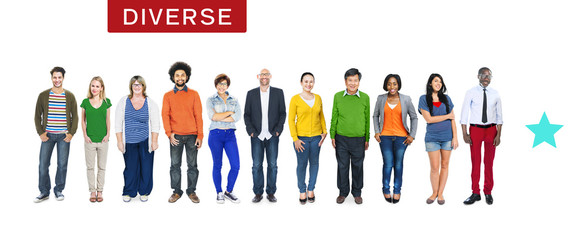 Group of Multiethnic Diverse Colorful People