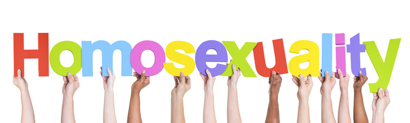 Diverse Group of Hands Holding Homosexuality