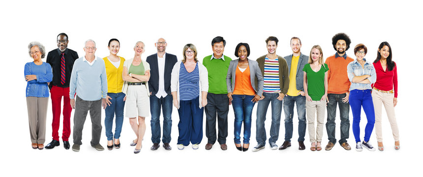 Group Of Multiethnic Diverse Colorful People