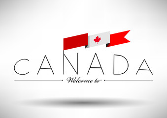 Canada Flag Typography Design