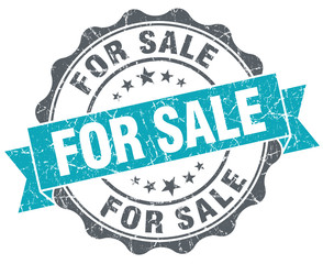 Fototapeta premium For sale turquoise grunge retro vintage isolated seal