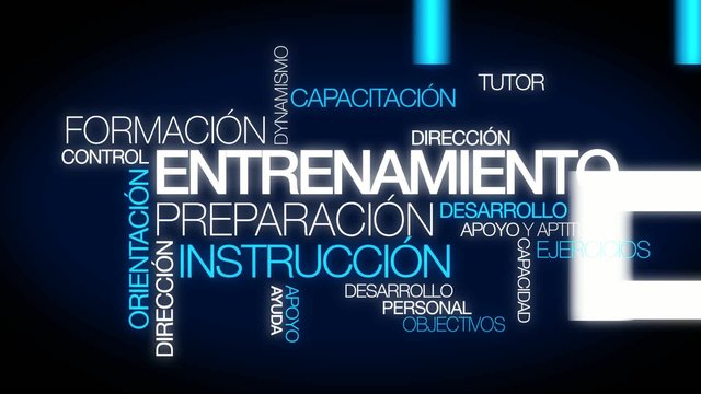 Entrenamiento instrucci&oacute;n preparaci&oacute;n nube de etiquetas