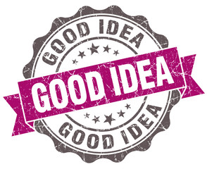 Obraz premium Good idea violet grunge retro vintage isolated seal