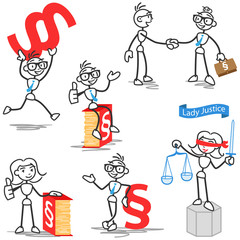 Stickman lawyer legal paragraph justice statute book.