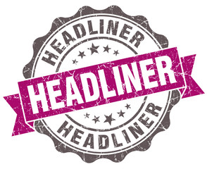 Obraz premium Headliner violet grunge retro vintage isolated seal