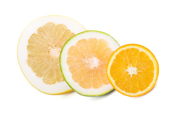 Pomelo, sweetie and orange