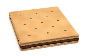 realistic 3d render of biscuit