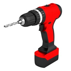 realistic 3d render of drill