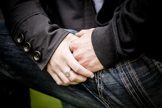 Young Couple Holding Hands, Engagement Session