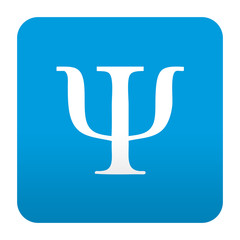 Etiqueta tipo app azul simbolo psi