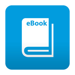 Etiqueta tipo app azul simbolo eBook