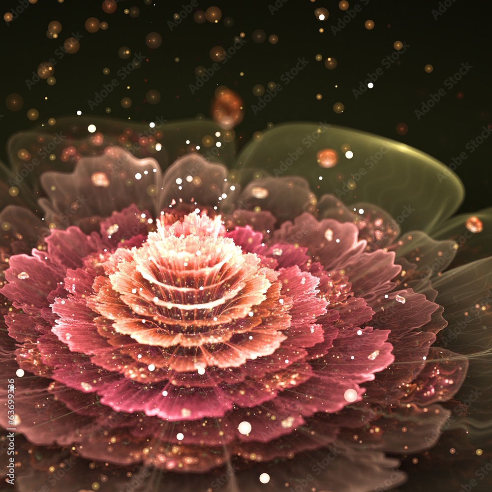 Fototapete abstract pink flower