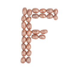 coffee alphabet letter isolated on white