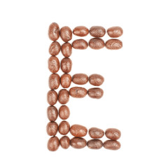 coffee alphabet letter isolated on white