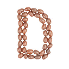 coffee alphabet letter isolated on white