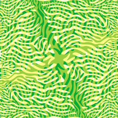 Naklejka premium Abstract green and yellow seamless pattern.
