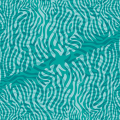 Seamless abstract pattern aquamarine color