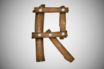 Wooden alphabet