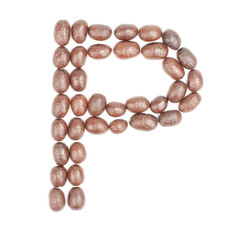 coffee alphabet letter isolated on white