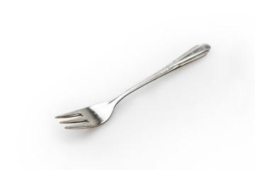 Silver fork isolated