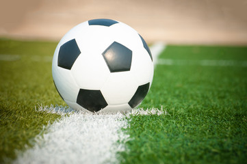 Soccer ball on the field