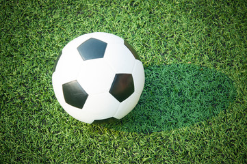 Fototapeta premium Soccer ball on the field