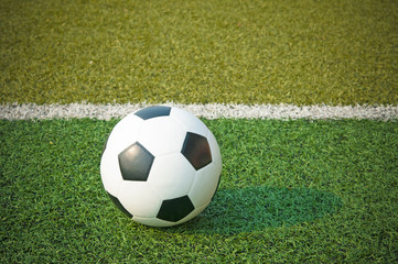 Soccer ball on the field