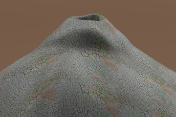 realistic 3d render of volcano