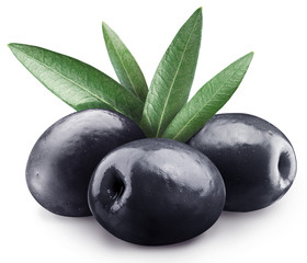 Three black olives.